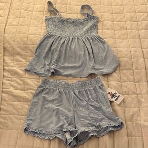 Blue Striped Women's Sleepwear Set